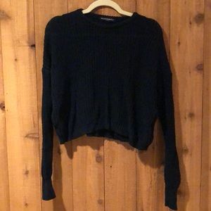Navy cropped Brandy Melville sweater
